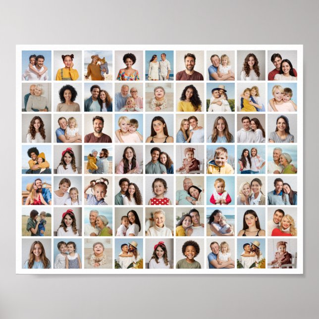Create Your Own 63 Photo Collage  Poster (Front)
