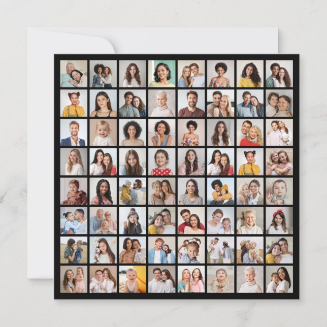 Create Your Own 64 Photo Collage Card (Front)
