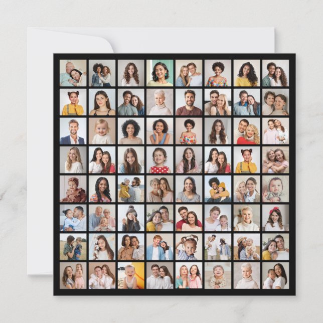 Create Your Own 64 Photo Collage Card (Front)