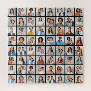 Create Your Own 64 Photo Collage Jigsaw Puzzle