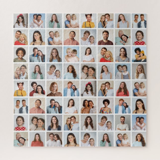 Create Your Own 64 Photo Collage Jigsaw Puzzle (Vertical)