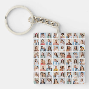 Create Your Own 64 Photo Collage Key Ring