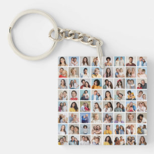 Create Your Own 64 Photo Collage Key Ring