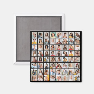 Create Your Own 64 Photo Collage Magnet