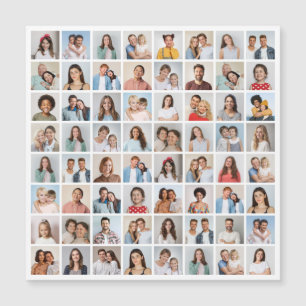 Create Your Own 64 Photo Collage Magnetic Card
