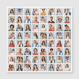 Create Your Own 64 Photo Collage Magnetic Card