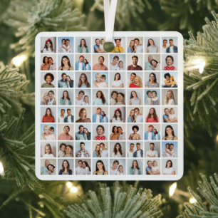 Create Your Own 64 Photo Collage Metal Tree Decoration