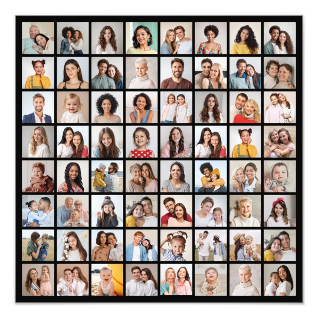 Create Your Own 64 Photo Collage Photo Enlargement (Front)