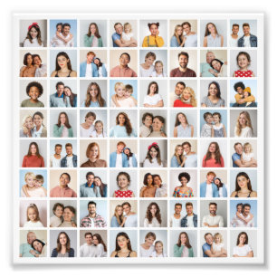 Create Your Own 64 Photo Collage Photo Enlargement Print