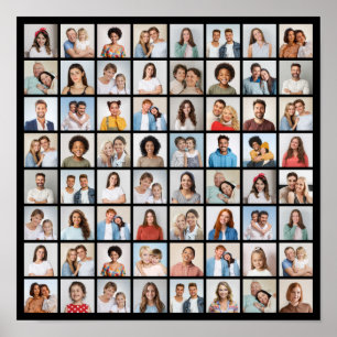 Create Your Own 64 Photo Collage Poster