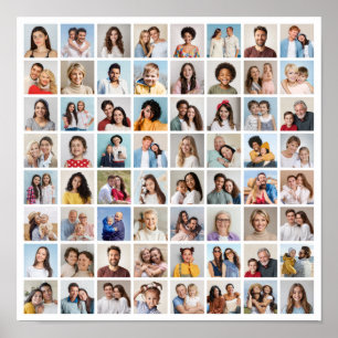 Create Your Own 64 Photo Collage Poster