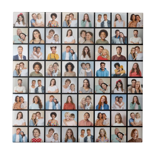 Create Your Own 64 Photo Collage Tile (Front)