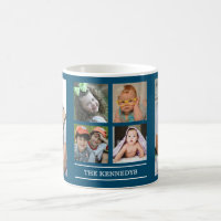 Create Your Own  6 Family Photo Collage Ocean Blue