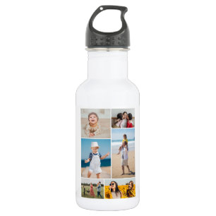 Create Your Own 6 Photo Collage 532 Ml Water Bottle