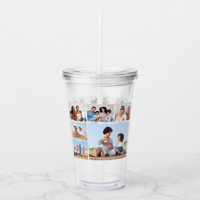 Create Your Own 6 Photo Collage Acrylic Tumbler (Front)