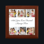 Create Your Own 6 Photo Collage Add Your Greeting Gift Box<br><div class="desc">Create your own 6 Photo Collage for Christmas, Birthdays, Weddings, Anniversaries, Graduations, Father's Day, Mother's Day or any other Special Occasion, with our easy-to-use design tool. Add your favourite photos of friends, family, vacations, hobbies and pets and you'll have a stunning, one-of-a-kind photo collage. Our custom photo collage is perfect...</div>