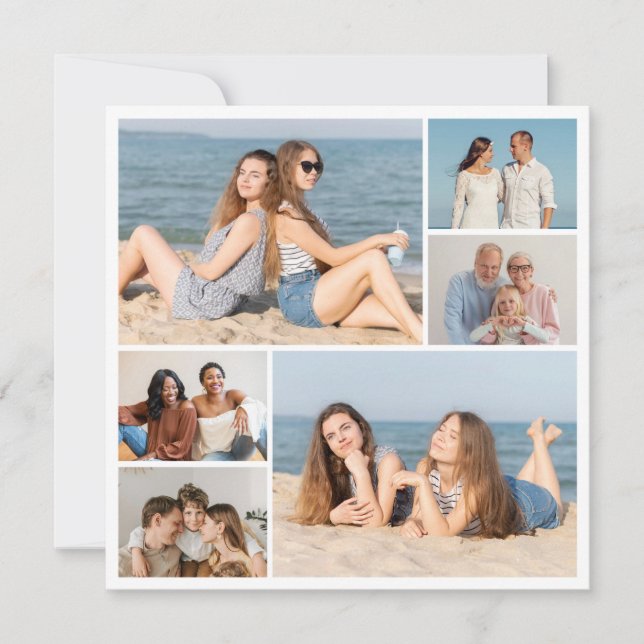 Create Your Own 6 Photo Collage Card (Front)