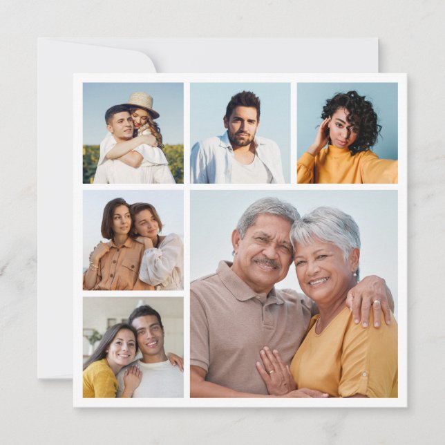 Create Your Own 6 Photo Collage  Card (Front)