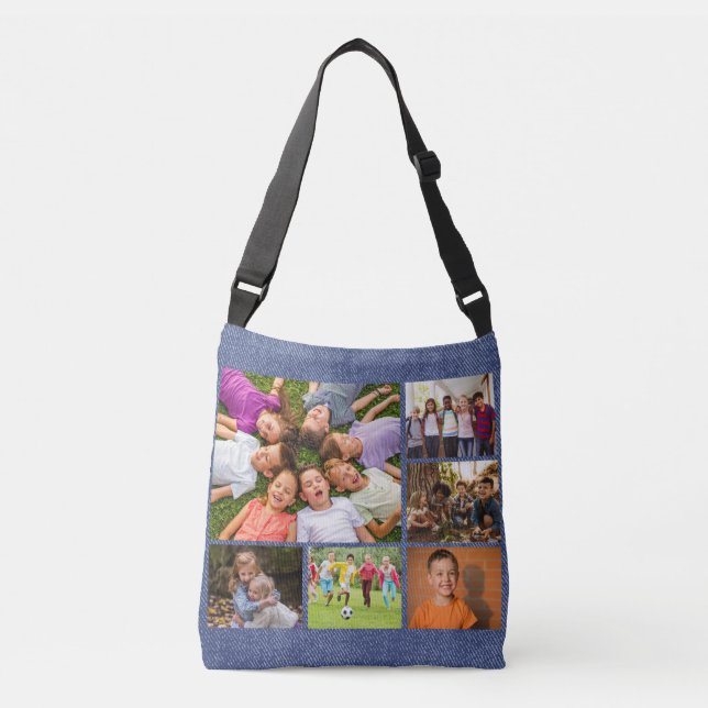 Create Your Own 6 Photo Collage Crossbody Bag (Front)