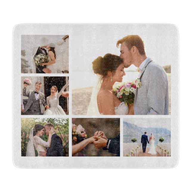 Create Your Own 6 Photo Collage Cutting Board (Front)