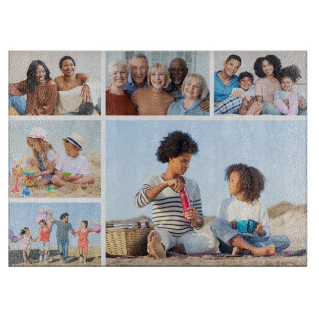 Create Your Own 6 Photo Collage Cutting Board (Front)
