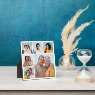 Create Your Own 6 Photo Collage Editable Colour Plaque