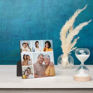 Create Your Own 6 Photo Collage Editable Colour Plaque