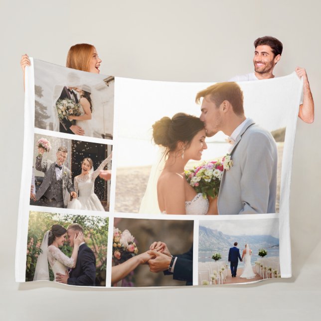 Create Your Own 6 Photo Collage Fleece Blanket (In Situ)