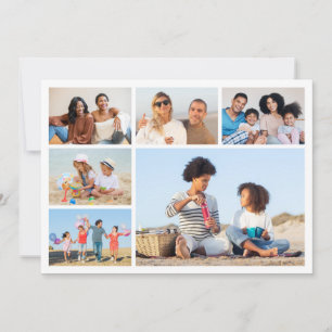 Create Your Own 6 Photo Collage Greeting Card