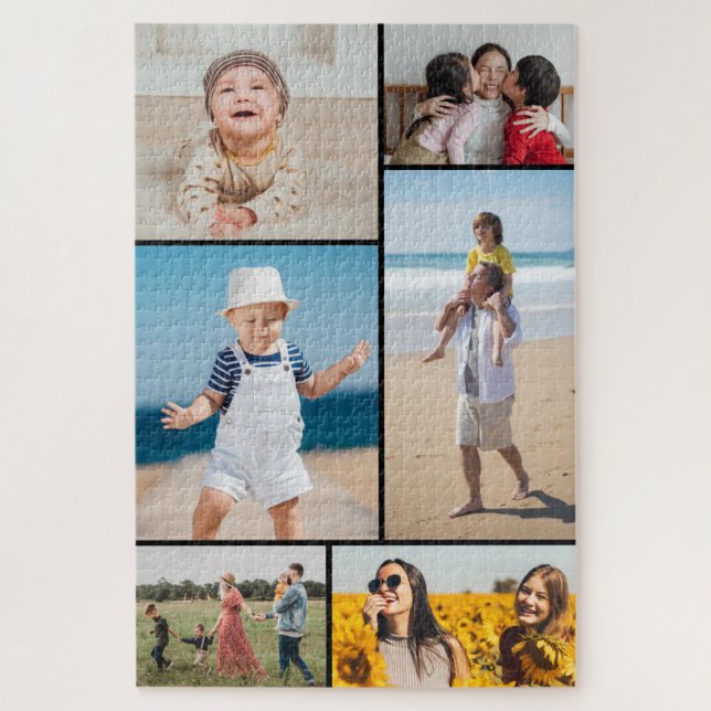 Create Your Own 6 Photo Collage Jigsaw Puzzle (Vertical)