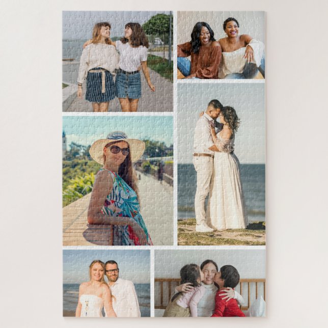 Create Your Own 6 Photo Collage Jigsaw Puzzle (Vertical)