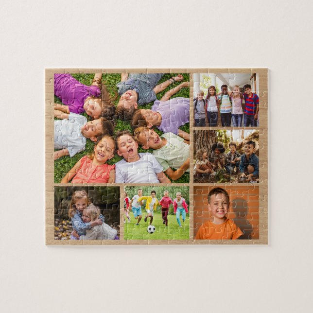 Create Your Own 6 Photo Collage Jigsaw Puzzle (Horizontal)