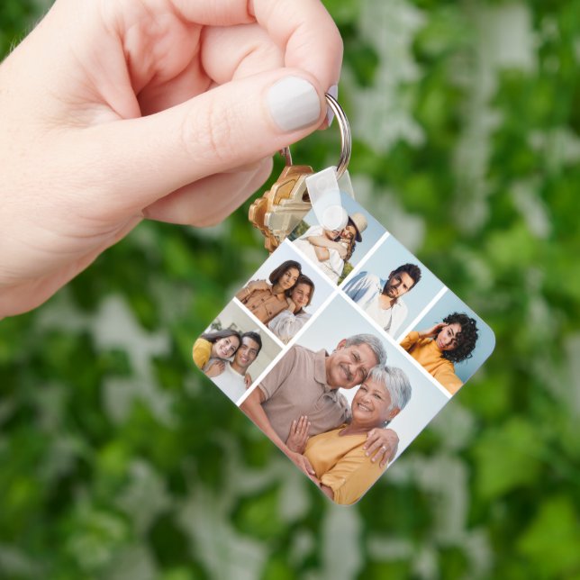 Create Your Own 6 Photo Collage  Key Ring (Hand)