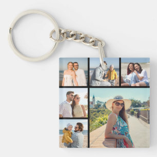 Create Your Own 6 Photo Collage  Key Ring
