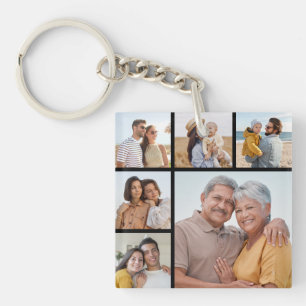 Create Your Own 6 Photo Collage  Key Ring