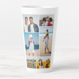 Create Your Own 6 Photo Collage Latte Mug