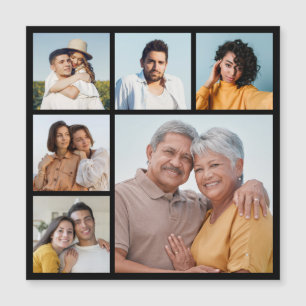 Create Your Own 6 Photo Collage Magnetic Card