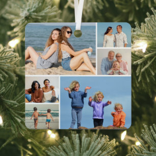 Create Your Own 6 Photo Collage Metal Tree Decoration