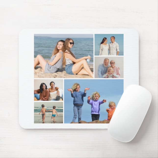 Create Your Own 6 Photo Collage Mouse Mat (With Mouse)