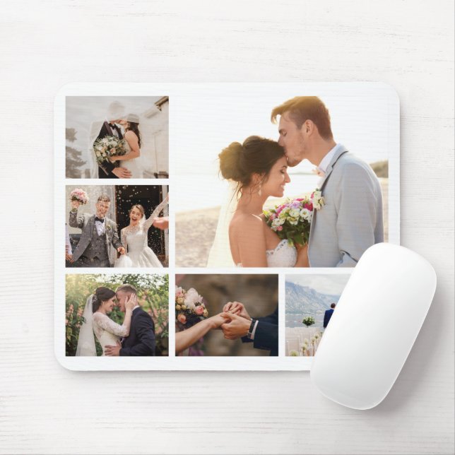 Create Your Own 6 Photo Collage Mouse Mat (With Mouse)