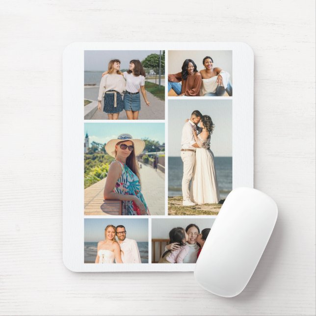 Create Your Own 6 Photo Collage Mouse Mat (With Mouse)