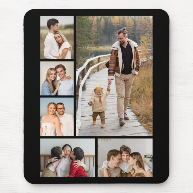 Create Your Own 6 Photo Collage Mouse Mat (Front)