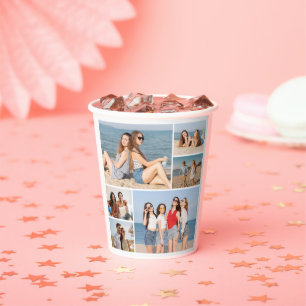 Create Your Own 6 Photo Collage Paper Cups