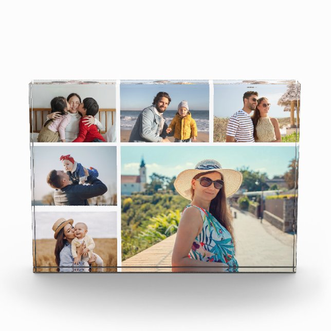 Create Your Own 6 Photo Collage Photo Block (Front)