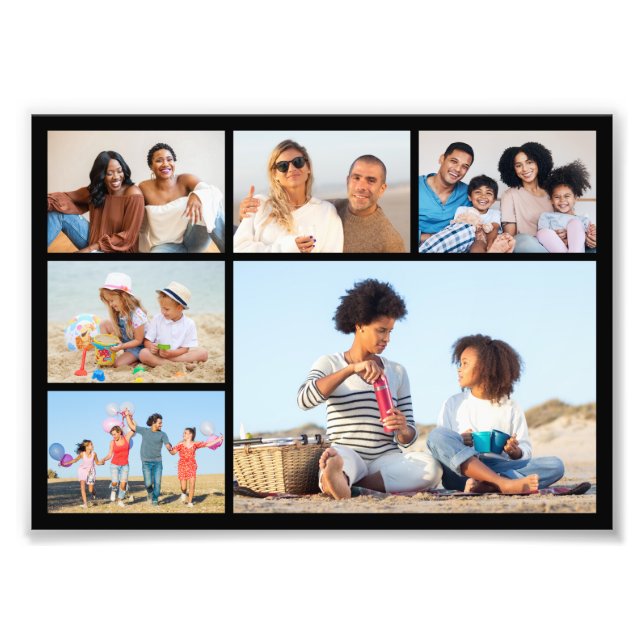 Create Your Own 6 Photo Collage Photo Enlargement (Front)
