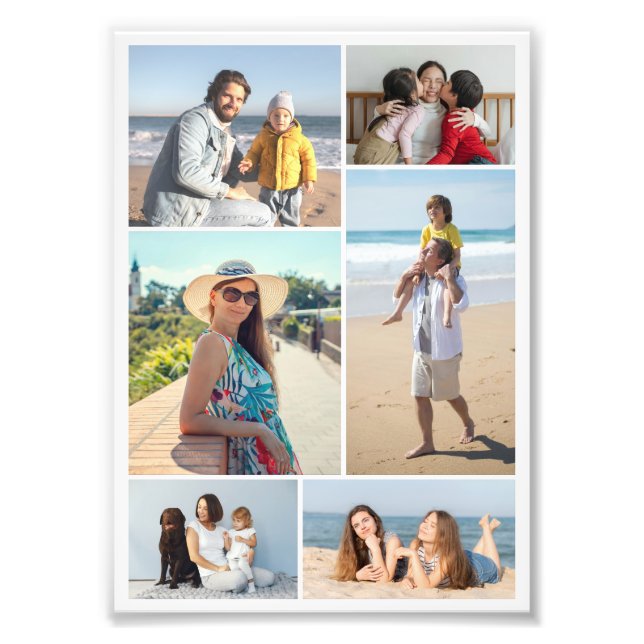 Create Your Own 6 Photo Collage Photo Enlargement (Front)