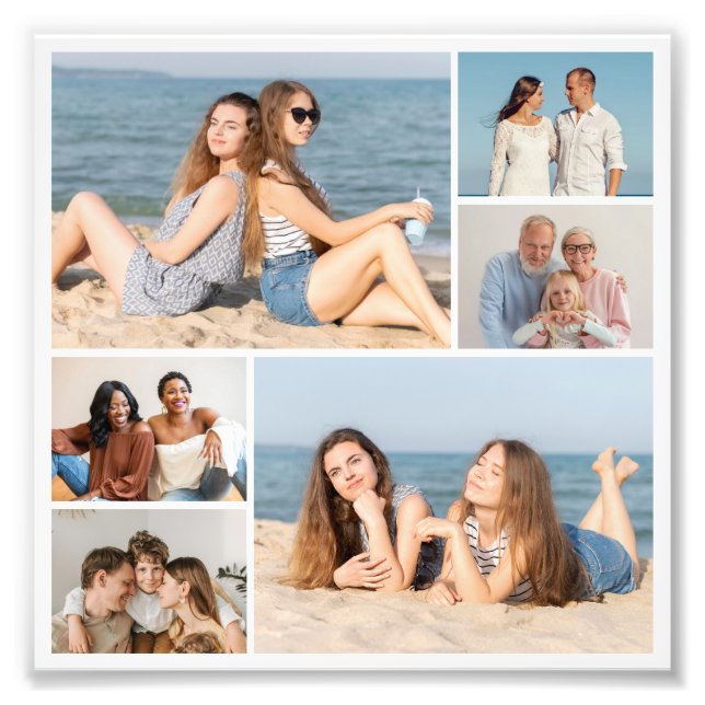 Create Your Own 6 Photo Collage Photo Enlargement (Front)