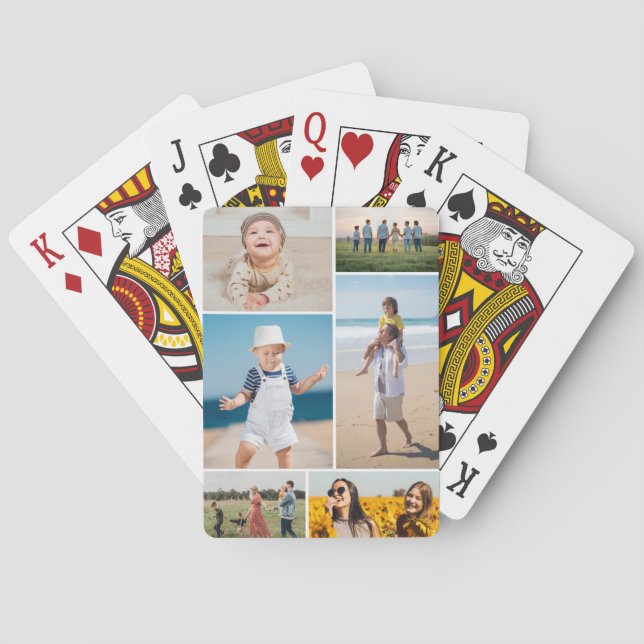 Create Your Own 6 Photo Collage Playing Cards (Back)