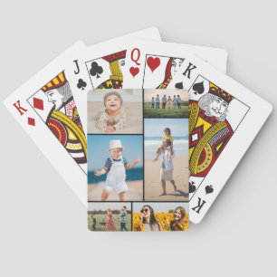 Create Your Own 6 Photo Collage Playing Cards