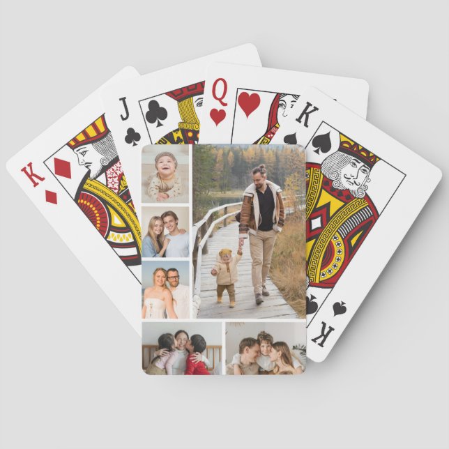 Create Your Own 6 Photo Collage Playing Cards (Back)